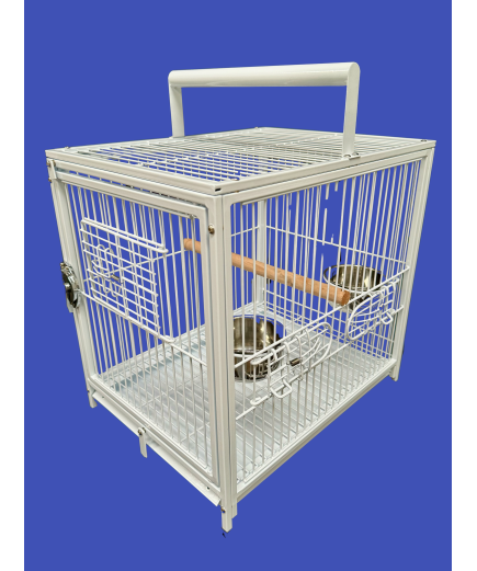 Parrot-Supplies Premium Parrot Travel Cage - White Parrot-Supplies Premium Parrot Travel Cage - White